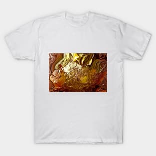 Floral Ornament in Ocher and Golden T-Shirt